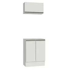 Kit 60 cm 100% MDF 2 Portas e 1 Suspensa Smart Madesa