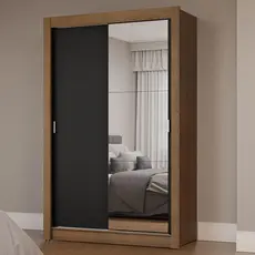 Guarda-Roupa Solteiro 2 Portas de Correr com Espelho Milano Madesa