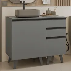 Gabinete para Banheiro 100cm 1 Porta 3 Gavetas Nice Madesa 04