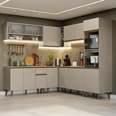 Armário de Cozinha Completa de Canto 445cm Nice Madesa 02