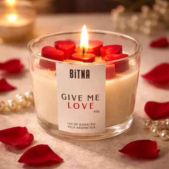 Vela Aromática de Coração Love Perfumada