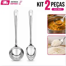 Utensilios para Cozinha INOX Colher de Arroz Concha Feijão Louça Comida Casa
