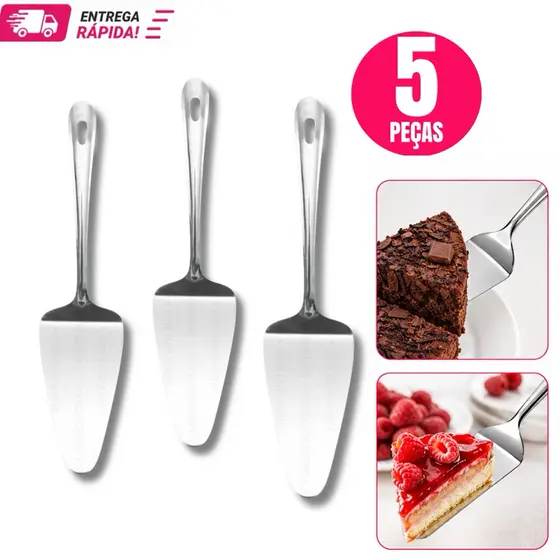 Espátula para Cortar Bolo Torta e Pães de Aço Inox 27,5CM