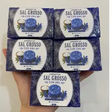 5 Sabonetes de Sal Grosso com Anil 90g