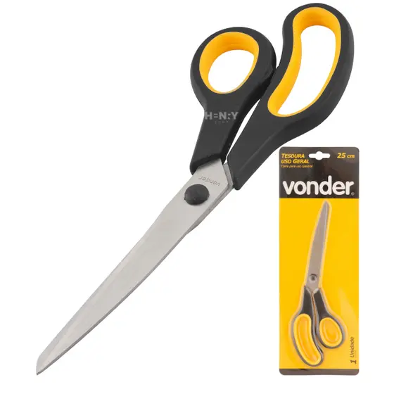 Tesoura Multiuso Aço Inox 25cm Cozinha Tecido - Vonder