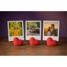 Porta Retrato de Fotos Coração – Porta Foto Polaroide Decorativo (2, 3 ou 5 Unidades)