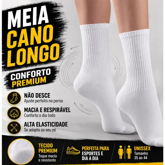 Kit Meias Cano Longo Básica Premium