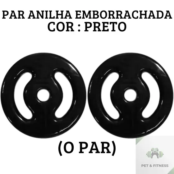 Anilha Emborrachada de 1Kg a 5Kg P/ Academia Promoção