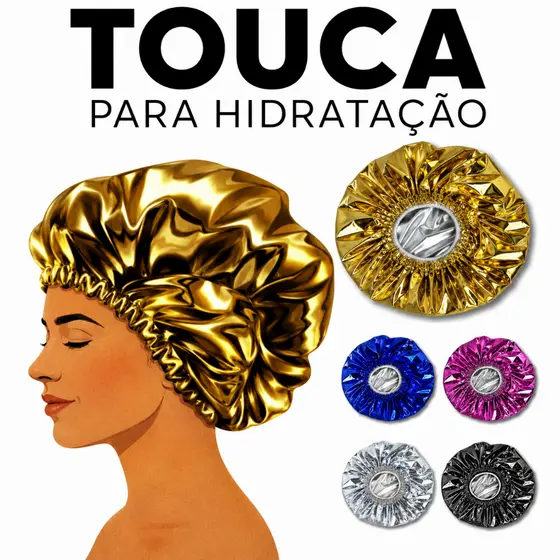 Kit Touca Para Hidratação de Alumínio Grande Resistente, Mantém o Calor Cabelo HidratadO