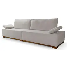 Sofá Living Braço Articulado Deluxe 2,00m Bouclê Off White