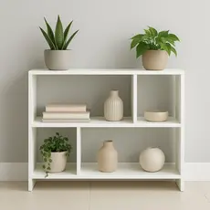 RACK NICHO APARADOR INDUSTRIAL MDF BRANCO P/ SALA QUARTO ESCRITÓRIO PRATELEIRAS LIVROS E OBJETOS