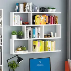 PRATELEIRA DECORATIVA MDF PORTA LIVROS 90X90X18CM ESTANTE PARA FOTOS QUADROS SALA COZINHA ESCRITÓRIO MESA