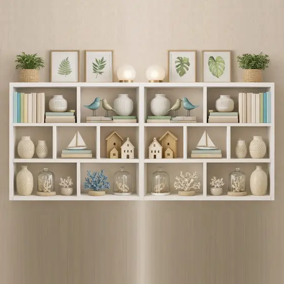 kit 2 PRATELEIRA NICHO 90X90x18 CM COMPACTA E MODERNA IDEAL PARA SALA ESCRITORIO QUARTO E AMBIENTES SOFISTICADOS