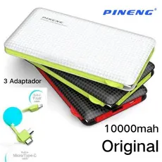 Carregador Portátil Power Bank 10000mah com 3 Saídas v8 iphone e type-c KD-956
