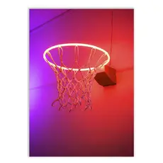 Placa Quadro Decorativo Basquete Cesta Neon Decoração Quarto Sala