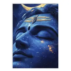 Placa Quadro Decorativo Religioso Krishina Hinduísmo Ilustração Decoração Poster Quarto Sala