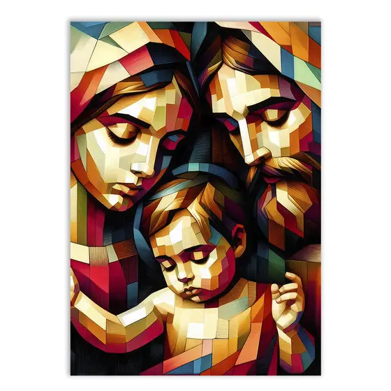 Placa Quadro Decorativo João Maria Jesus Ilustração Geométrica Decoração Poster Quarto Sala