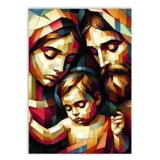 Placa Quadro Decorativo João Maria Jesus Ilustração Geométrica Decoração Poster Quarto Sala