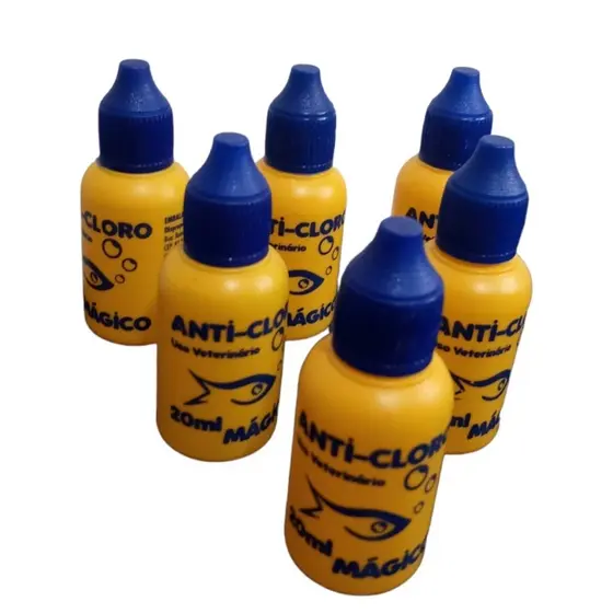 Anti-cloro Instantâneo Para Aquário 20ml Kit C/5 Unidades.