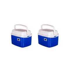 Kit Com 2 Caixas Térmicas 5 Litros Termômetro Digital Soprano transporte vacina medicamento congelados bebidas aimentos