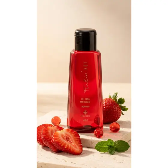 Gel para Massagem Feelin Hot Morango 60ml