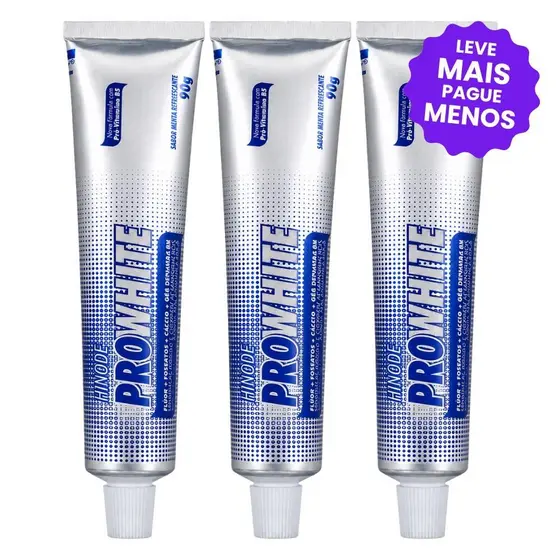 Kit 3 Géis Dentais Clareadores Pro White 90g
