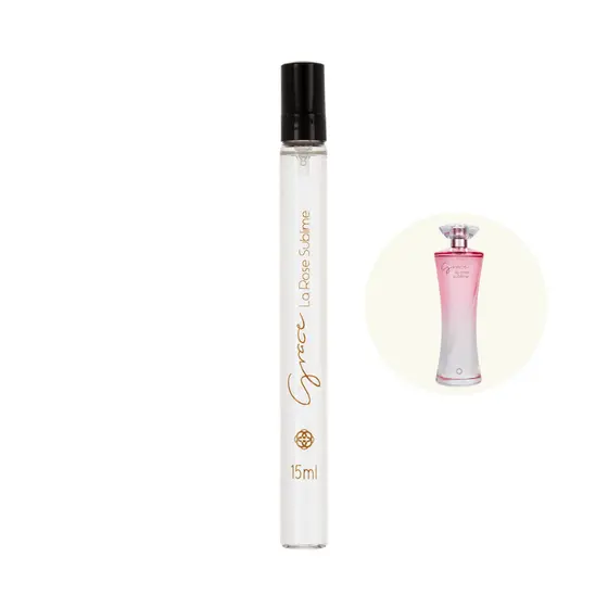 Perfume Feminino de Bolso Grace La Rose Sublime Deo Colônia 15ml