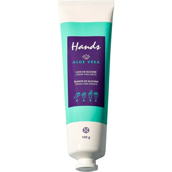 Luva De Silicone Aloe Vera Creme Hidratante Para As Mãos Hands Hinode 100g