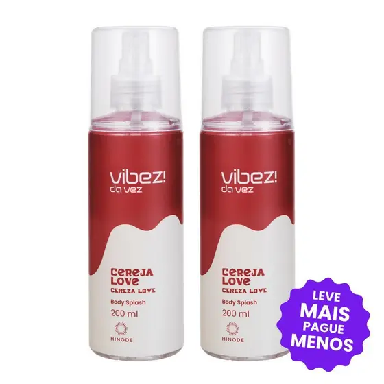 Kit 2 Body Splash Vibez da Vez! Cereja Love