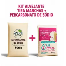 Kit Percarbonato de Sódio + Alvejante de Roupas em Pó 500g Tira Manchas