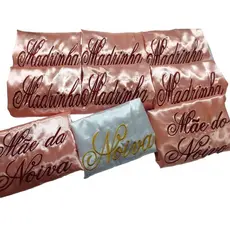 Robe Hobby Bordado Madrinha tecido cetim