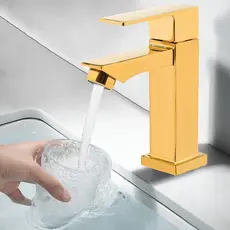 Torneira de banheiro lavabo ou pia Luxo Dourado-100% Sus304 Inox