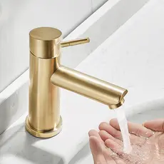 Torneira Bacia em Aço Inox 304 Torneira Bacia Inox Torneira Banheiro-dourado