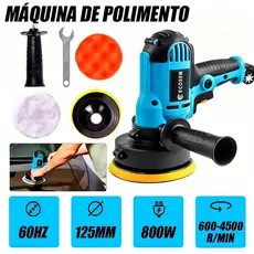 Politriz Polidora Automotiva Lixadeira 6 Velocidades Completa 5 Polegadas 125mm 220/110V ECOSEN