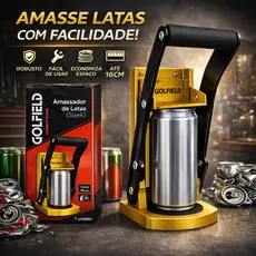 Amassador De Latinha Latas e Latão até 475ml Com Abridor De Garrafa Vonder Em Aço Resistente