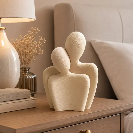 Escultura Casal Abraço Decoração Moderna –  Decoração Moderna para Sala Quarto