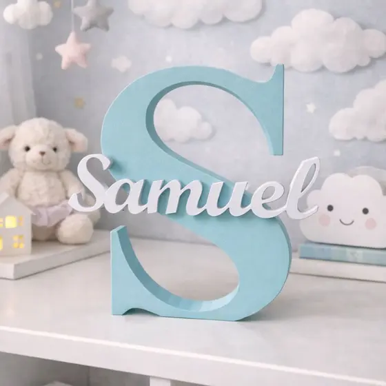 Nome Personalizado Com LETRA Para  Decoração de Quarto