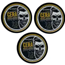 Kit 3 Pomada Cera Modeladora Red Apple 80g - Efeito Matte