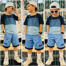 Conjunto Infantil Menino Verão – Camiseta + Bermuda Confortável | 1 a 12 Anos