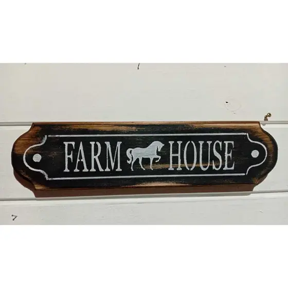 Placa Farmhouse Cavalo