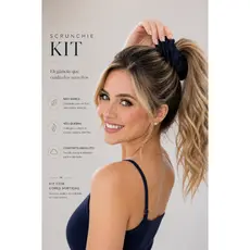 1 ou Kit Scrunchie Laço  - Amarrador de Cabelos - Xuxinha - Elástico, Fitas e Liga de Cabelos