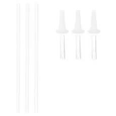 KIT 3 CANUDOS Reutilizáveis ​​para Garrafas de Água com Tampa de Bico 30cm TRANSPARENTE