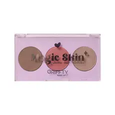Paleta Contorno Blush Iluminador Trio Magic Skin Griffty Paleta 3