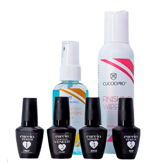 Mini Kit Blindagem Cuccio Alongamento de Unhas em Gel para Iniciante