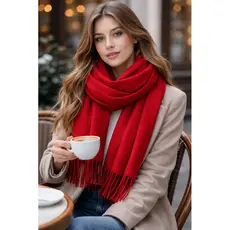 kit 2 Cachecol lenço franja outono inverno moderno acessórios moda