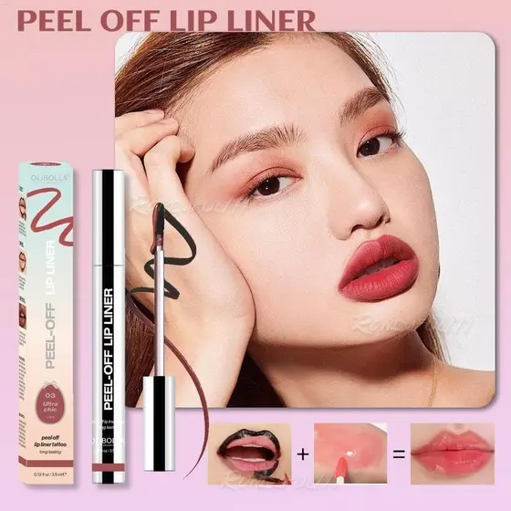 Peel Off Lip Stain À Prova De Transferência Liner Lipgloss Batom De Longa Duração D'água kagli3br