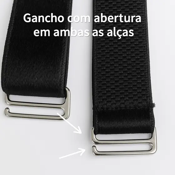 Alças removível reforçada para sutiã Kit com 2 pares 18mm