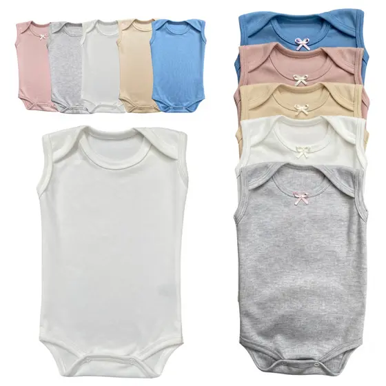 Kit 3 Body Sem Manga Bebê Gola Envelope Menino Menina 0 a 18 meses