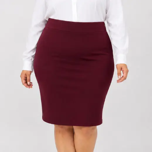 Saia Lapis Midi Feminina Plus Size Evangélica Social Modelo Luxo Secretaria Tubinho GG ao G3