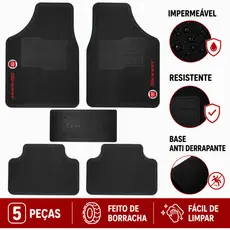 Tapete Borracha Carro Fiat 5 Peças Antiderrapante Uno Strada Toro Argo Mobi Palio Pulse Cronos